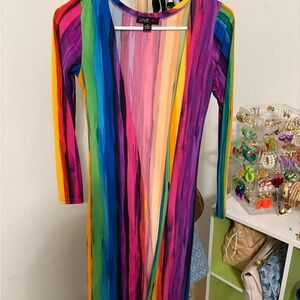 Love Multicolor Striped Swim Coverup